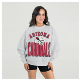 Arizona Cardinals Gameday Couture Women's Fierce Focus Premium Oversized Fleece Pullover Sweatshirt - Ash - NFL