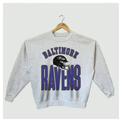 Baltimore Ravens Gameday Couture Women's Fierce Focus Premium Oversized Fleece Pullover Sweatshirt - Ash - NFL