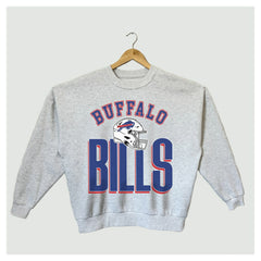 Buffalo Bills Gameday Couture Women's Fierce Focus Premium Oversized Fleece Pullover Sweatshirt - Ash - NFL