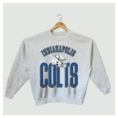 Indianapolis Colts Gameday Couture Women's Fierce Focus Premium Oversized Fleece Pullover Sweatshirt - Ash - NFL