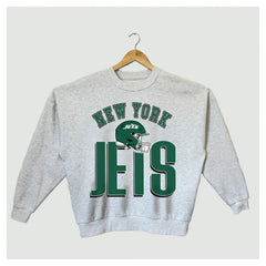 New York Jets Gameday Couture Women's Fierce Focus Premium Oversized Fleece Pullover Sweatshirt - Ash - NFL
