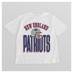 New England Patriots Gameday Couture Women's Oversized Classic Fierce Focus T-Shirt - White - NFL