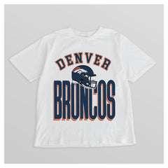 Denver Broncos Gameday Couture Women's Oversized Classic Fierce Focus T-Shirt - White - NFL