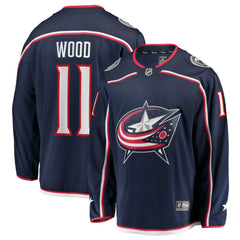 Miles Wood Columbus Blue Jackets Fanatics Home Breakaway Jersey - Navy | Fanatics Clearance