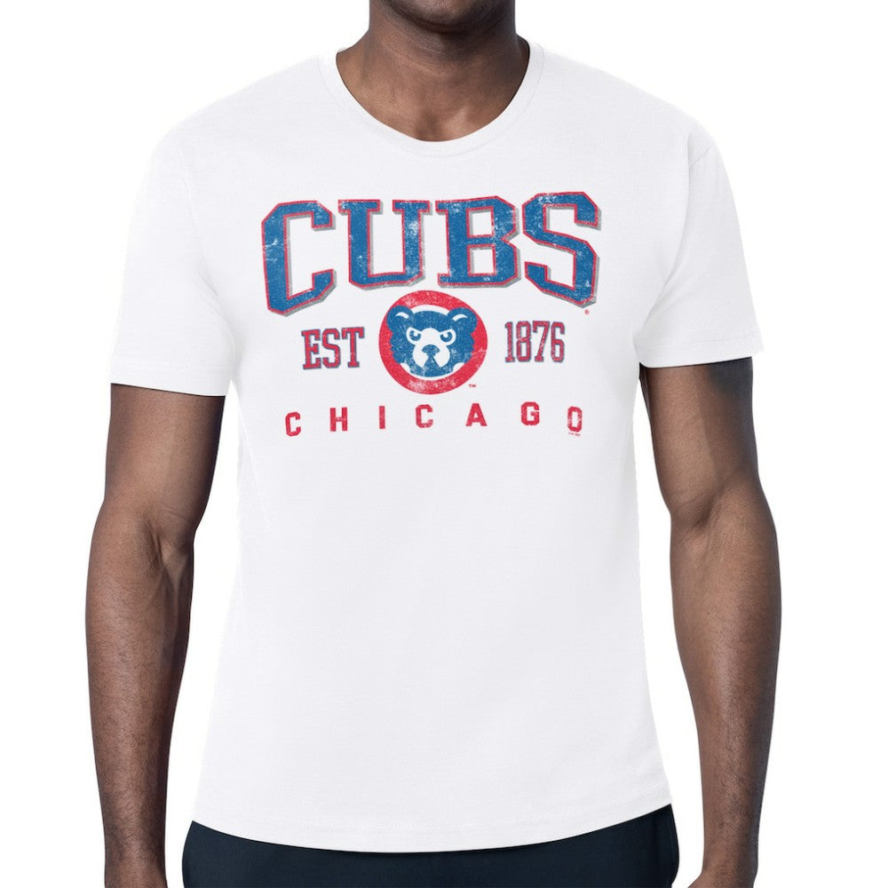 Chicago Cubs Starter Distressed Logo T-Shirt for sale