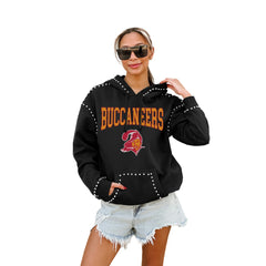 Tampa Bay Buccaneers Gameday Couture Women's Studded Pullover Hoodie - Black - NFL