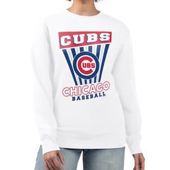 Chicago Cubs Starter Women's Poster Print Team Fleece Pullover Sweatshirt Near Me