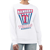 Texas Rangers Starter Women's Poster Print Team Fleece Pullover Sweatshirt Outlet