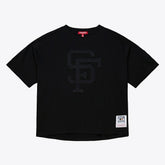 San Francisco Giants Mitchell & Ness Women's Cooperstown Collection Phantom Cropped T-Shirt for sale