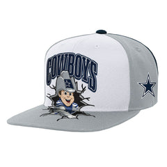 Dallas Cowboys Youth Team Mascot Snapback Hat - Gray - Mitchell & Ness