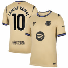 Nike - Lamine Yamal Barcelona 2025/26 Away Stadium Replica Jersey - Gold