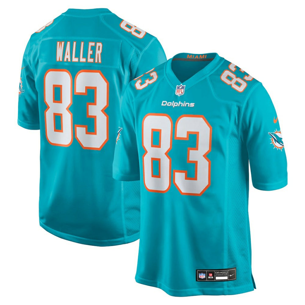 Darren Waller Miami Dolphins Team Game Jersey - Aqua - Nike