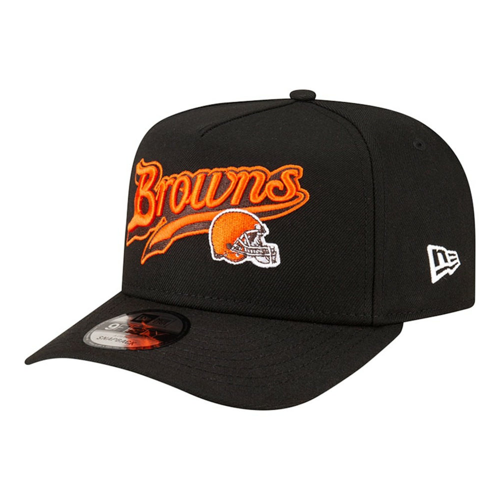 Cleveland Browns New Era Born x Raised A-Frame 9FIFTY Snapback Hat - Black - NFL