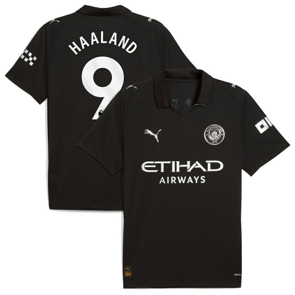 Puma - Erling Haaland Manchester City 2025/26 Away Replica Player Jersey - Black
