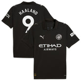 Puma - Erling Haaland Manchester City 2025/26 Away Replica Player Jersey - Black