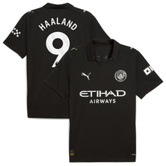 Puma - Erling Haaland Manchester City 2025/26 Away Replica Player Jersey - Black