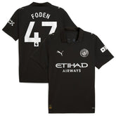 Puma - Phil Foden Manchester City 2025/26 Away Replica Player Jersey - Black