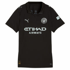 Puma - Erling Haaland Manchester City Women's 2025/26 Away Replica Player Jersey - Black