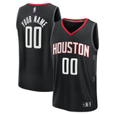 Fanatics Houston Rockets Youth Fast Break Custom Jersey Statement Edition Black