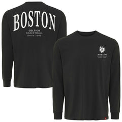 Boston Celtics Sportiqe Unisex Athletic Club Collection Sherwood Relaxed Fit Premium Long-Sleeve T-Shirt Anthracite
