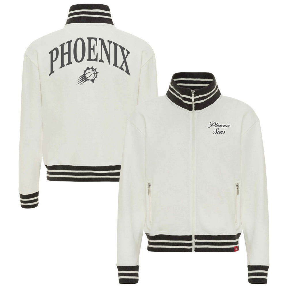 Phoenix Suns Sportiqe Women's Athletic Club Collection Sutton French Terry Full-Zip Jacket Cream