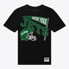 New York Jets Women's Team Dynamic Boyfriend T-Shirt - Black - Mitchell & Ness