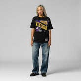 Minnesota Vikings Women's Team Dynamic Boyfriend T-Shirt - Black - Mitchell & Ness
