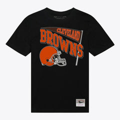 Cleveland Browns Women's Team Dynamic Boyfriend T-Shirt - Black - Mitchell & Ness