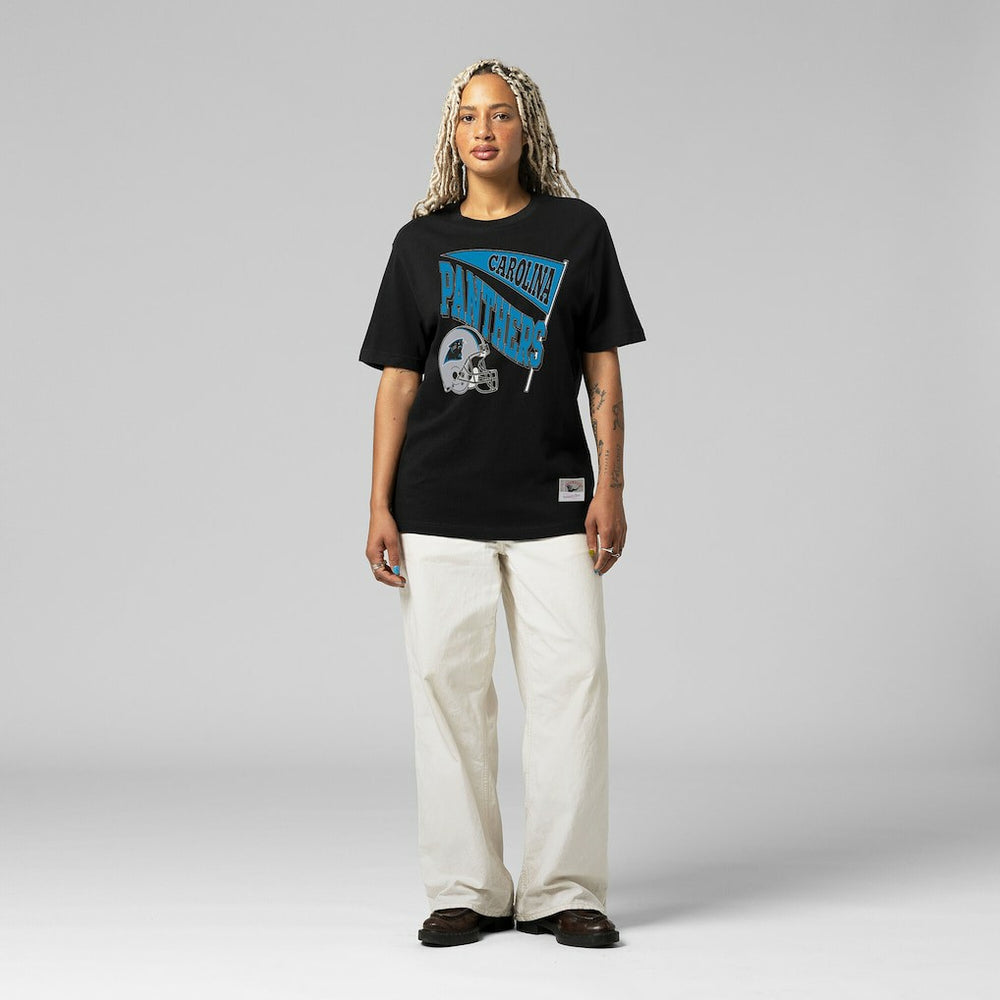 Carolina Panthers Women's Team Dynamic Boyfriend T-Shirt - Black - Mitchell & Ness