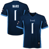 Cameron Ward Tennessee Titans Youth Replica Player Jersey - Navy - NFL