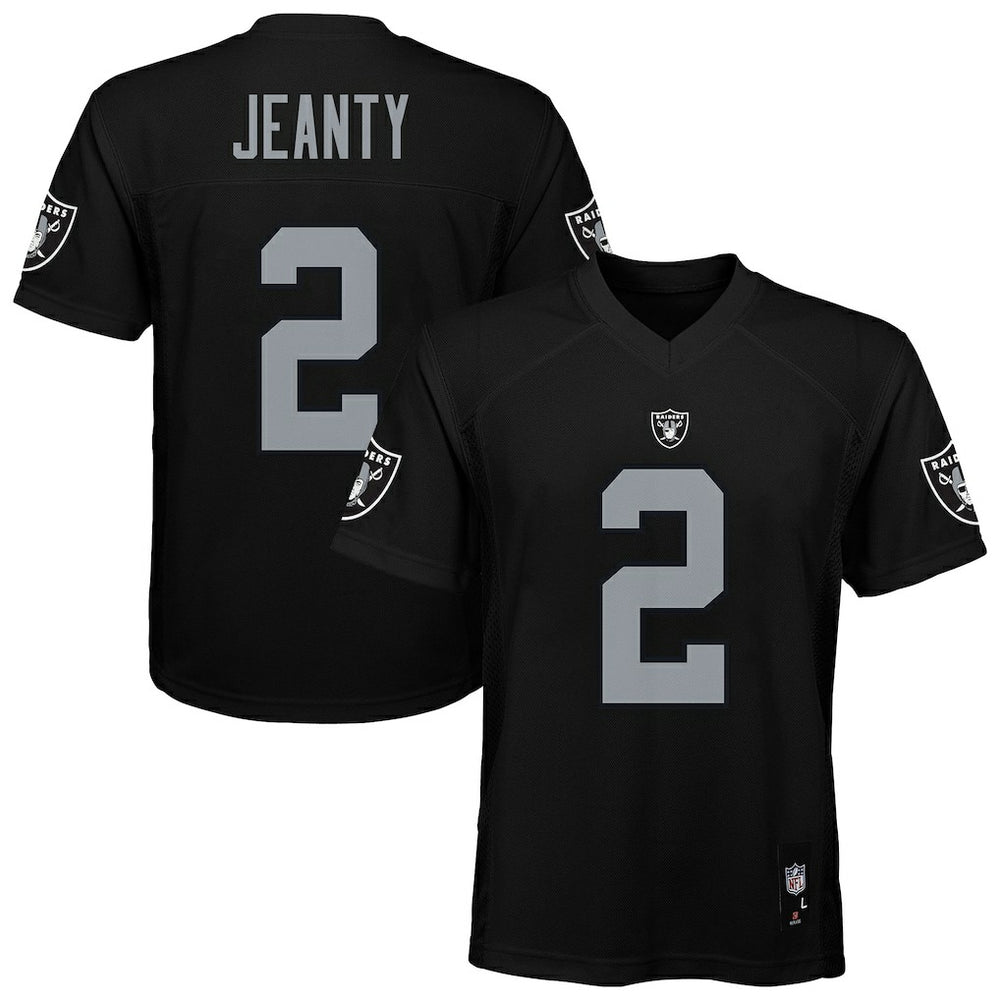 Ashton Jeanty Las Vegas Raiders Youth Replica Player Jersey - Black - NFL