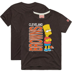 Cleveland Browns Homage x The Simpsons Unisex Tri-Blend T-Shirt - Brown - NFL