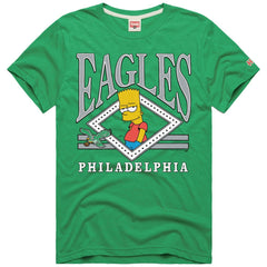 Philadelphia Eagles Homage x The Simpsons Unisex Tri-Blend T-Shirt - Kelly Green - NFL