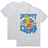 Detroit Lions Homage x The Simpsons Unisex Tri-Blend T-Shirt - White - NFL
