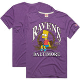 Baltimore Ravens Homage x The Simpsons Unisex Tri-Blend T-Shirt - Purple - NFL
