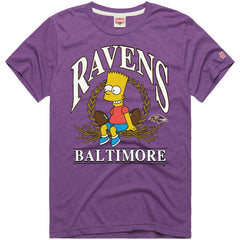 Baltimore Ravens Homage x The Simpsons Unisex Tri-Blend T-Shirt - Purple - NFL