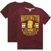 Washington Commanders Homage x The Simpsons Unisex Tri-Blend T-Shirt - Burgundy - NFL