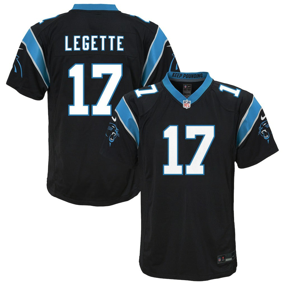 Xavier Legette Carolina Panthers Youth Team Game Jersey - Black - Nike