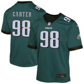Jalen Carter Philadelphia Eagles Youth Game Player Jersey - Midnight Green - Nike