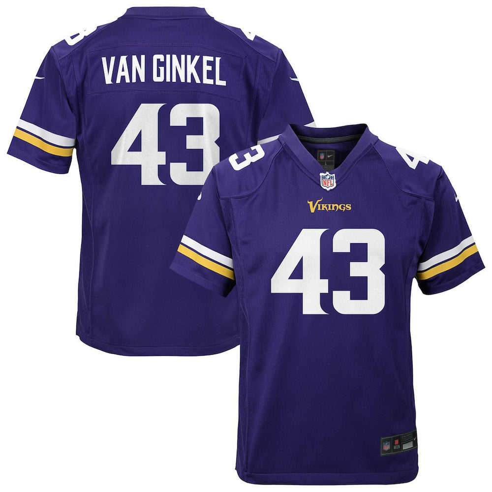 Andrew Van Ginkel Minnesota Vikings Youth Youth - Purple - Nike