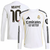Adidas - Kylian Mbappé Real Madrid 2025/26 Home Long Sleeve Player Jersey - White