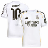 Adidas - Kylian Mbappé Real Madrid Youth 2025/26 Home Replica Player Jersey - White