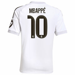 Adidas - Kylian Mbappé Real Madrid Youth 2025/26 Home Replica Player Jersey - White