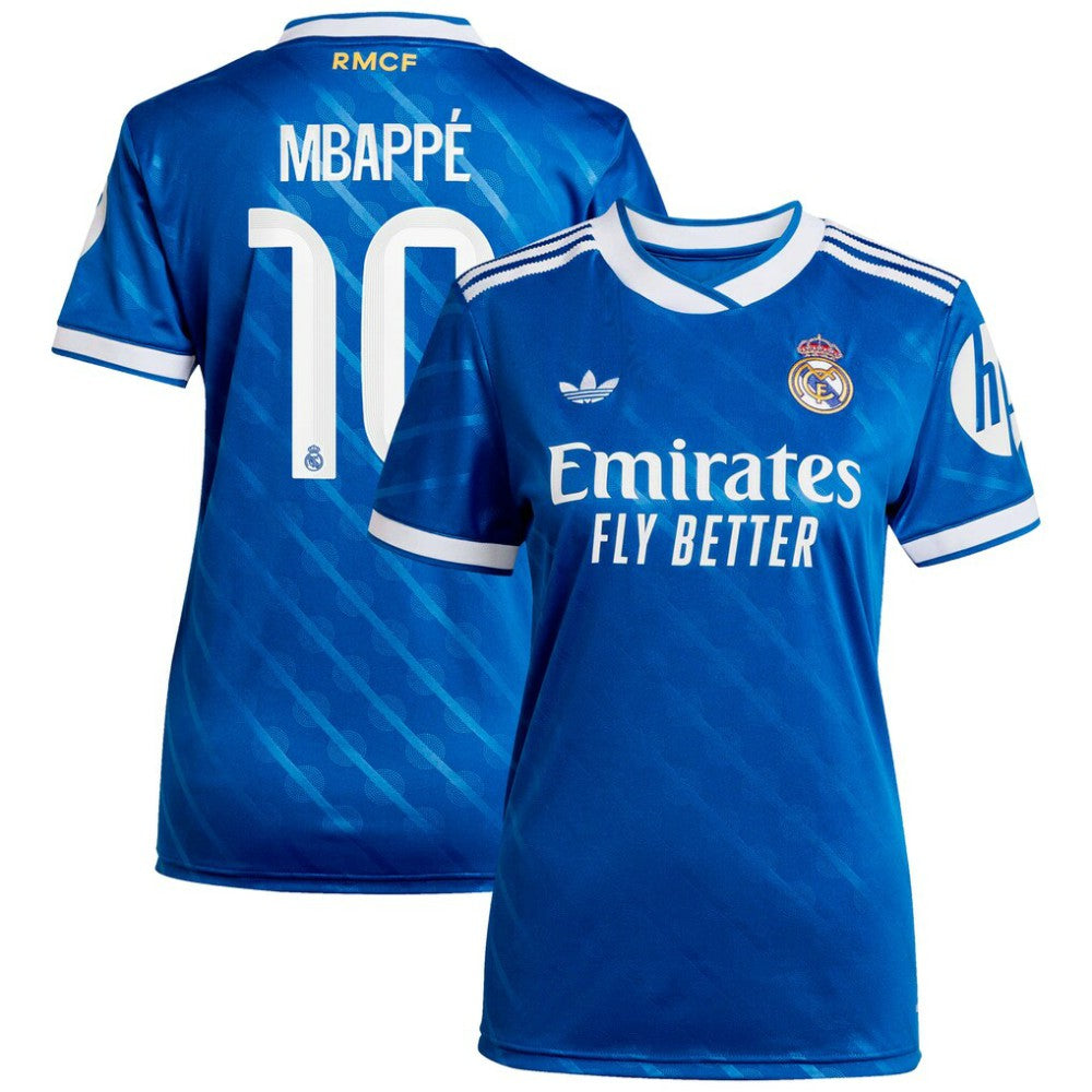 Adidas - Kylian Mbappé Real Madrid Women's 2025/26 Third Replica Player Jersey - Blue