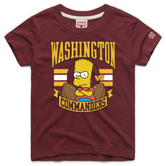Washington Commanders Homage x The Simpsons Youth Tri-Blend T-Shirt - Burgundy - NFL