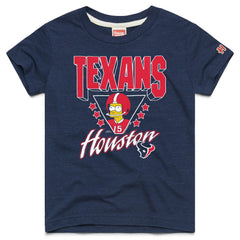 Houston Texans Homage x The Simpsons Youth Tri-Blend T-Shirt - Navy - NFL