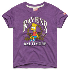 Baltimore Ravens Homage x The Simpsons Youth Tri-Blend T-Shirt - Purple - NFL