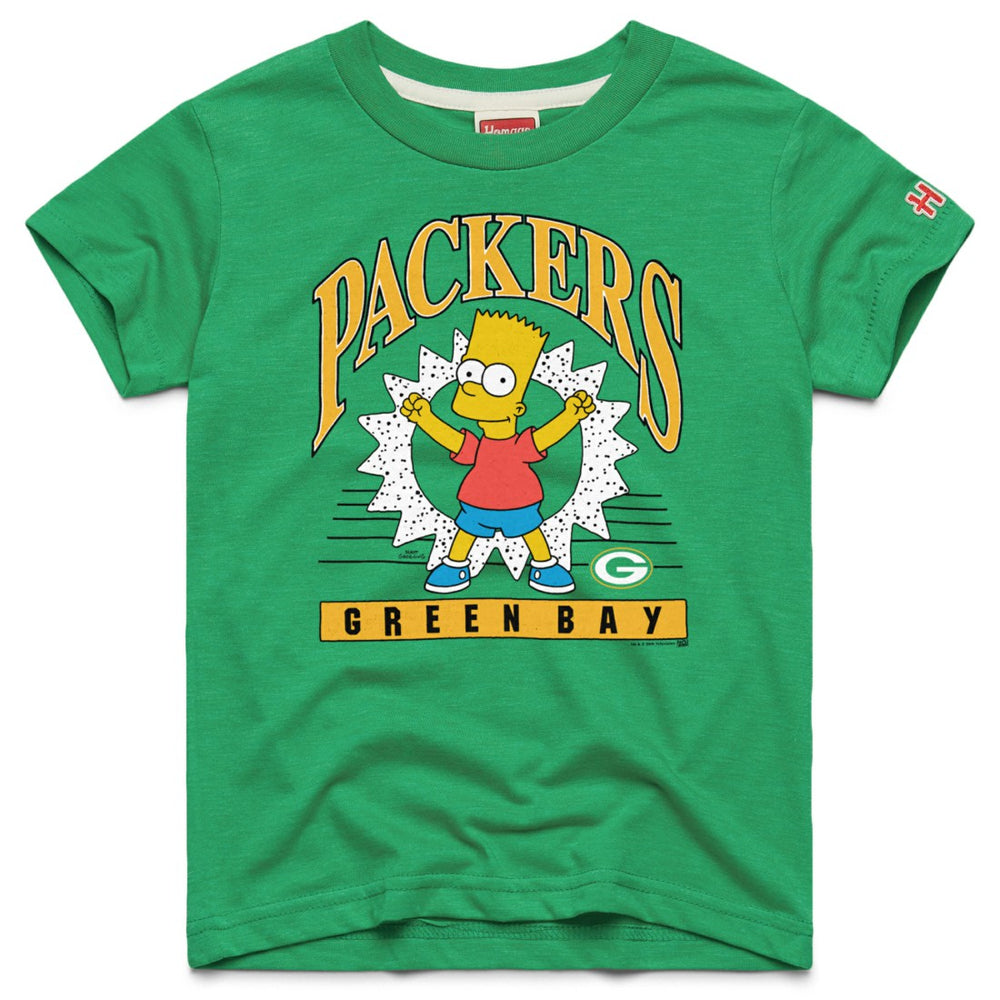 Green Bay Packers Homage x The Simpsons Youth Tri-Blend T-Shirt - Kelly Green - NFL
