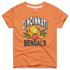 Cincinnati Bengals Homage x The Simpsons Youth Tri-Blend T-Shirt - Orange - NFL