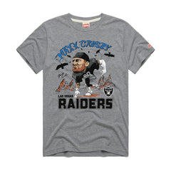 Maxx Crosby Las Vegas Raiders Homage Unisex Caricature Player Graphic Tri-Blend T-Shirt - Silver - NFL